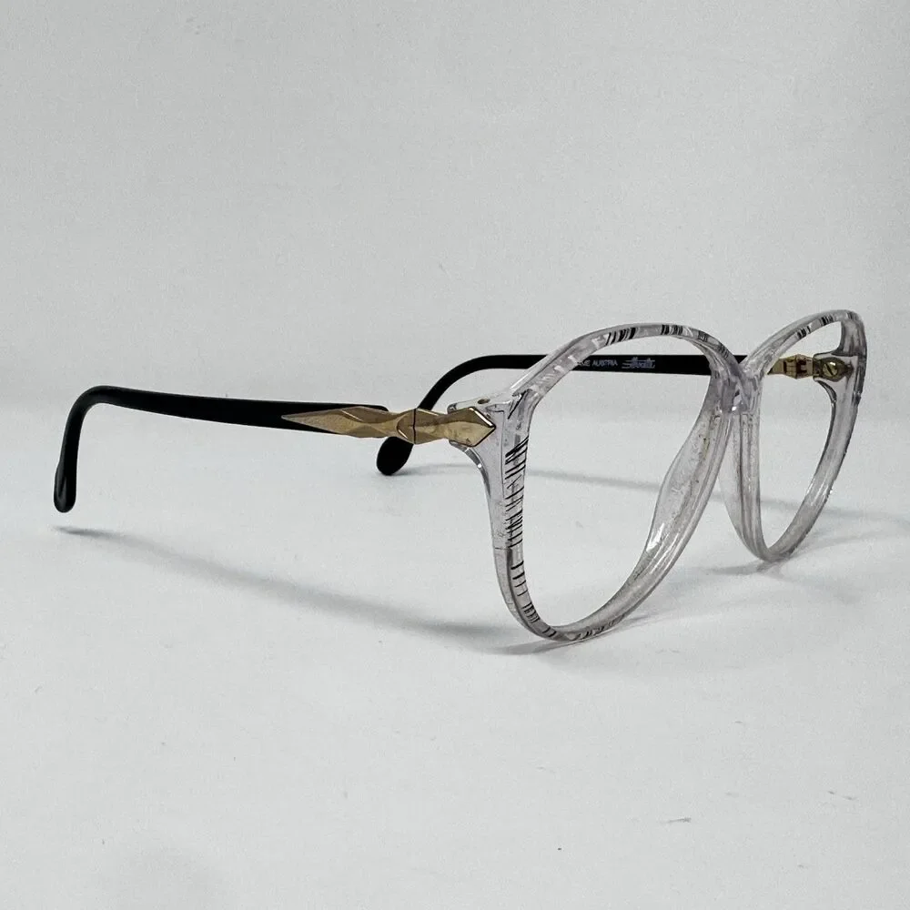 Silhouette SPX M1718 C1657 Clear Black Eyeglass Frames 59-10-130